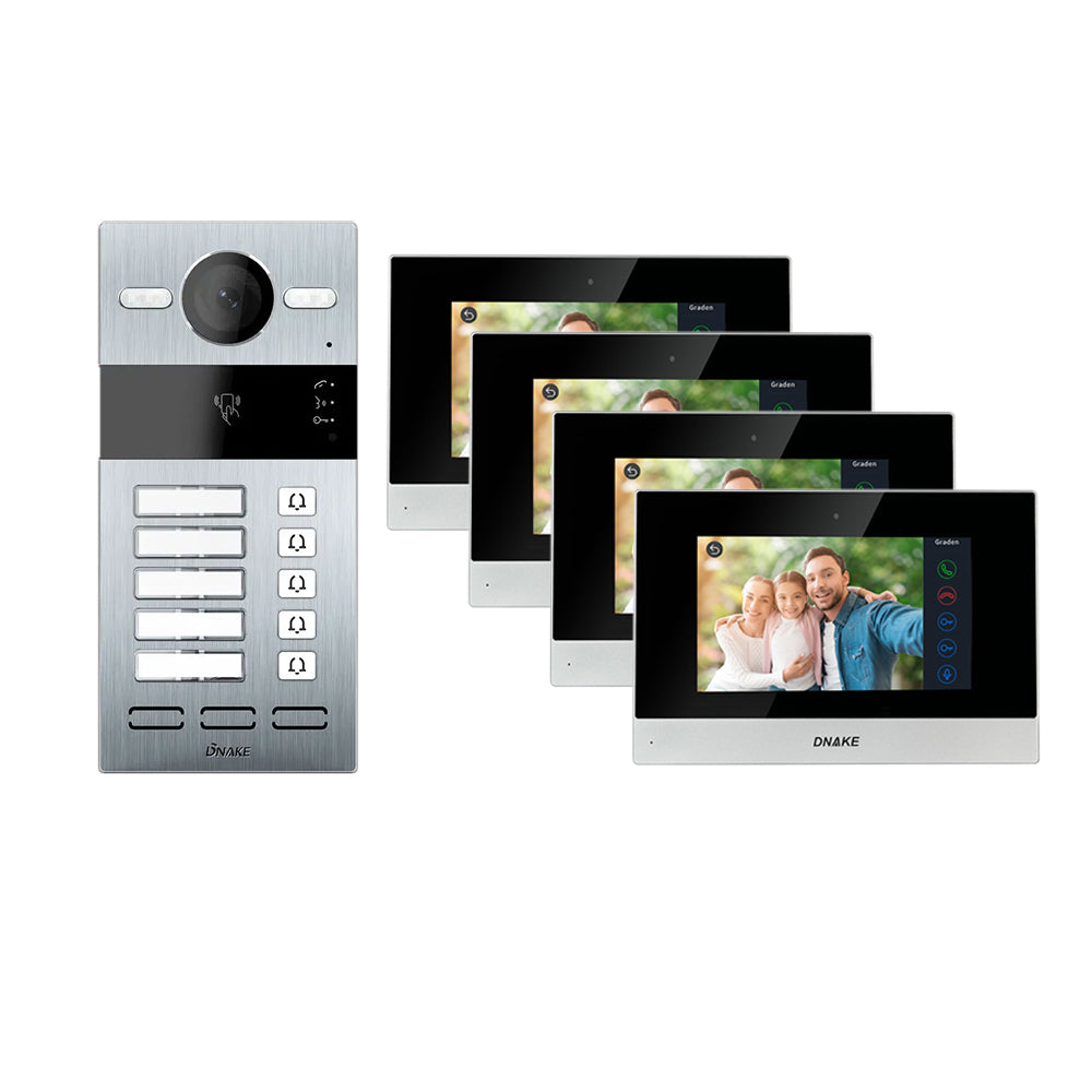 Intercomsysteem voor 4 gebruikers